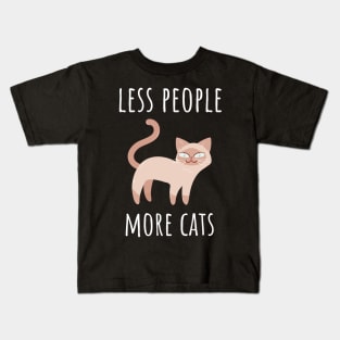 Less People More Cats Kids T-Shirt